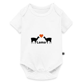 Lama Duo - Cœur & Lama - Body à manches courtes Premium Bébé - blanc - Devant