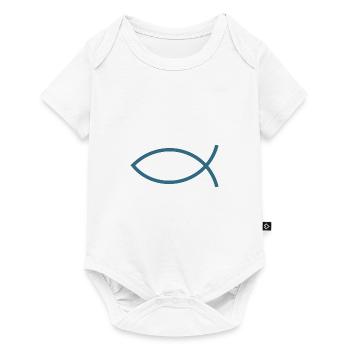 Jésus poisson Ichthys poisson poisson poisson - Body à manches courtes Premium Bébé - blanc - Devant