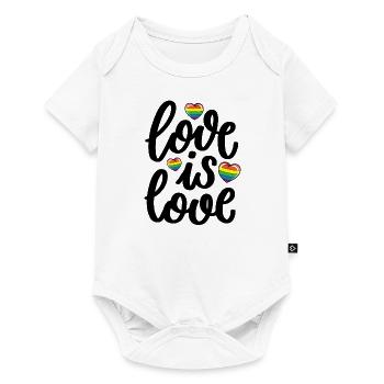 Love is Love Cute Rainbow Hearts - Baby Premium short-sleeve bodysuit - white - Front