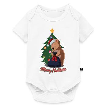 Ours polaire de Noël - Drôle de cadeau d’animal mignon de Noël - Body à manches courtes Premium Bébé - blanc - Devant