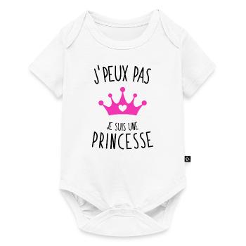 J'peux pas je suis une princesse - Body à manches courtes Premium Bébé - blanc - Devant