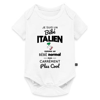 Italian Baby Like a Normal Baby But Cooler - Baby Premium short-sleeve bodysuit - white - Front