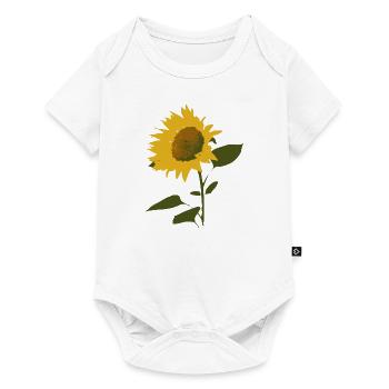 Sonnenblume - Baby Premium Kurzarmbody - Weiß - Vorne