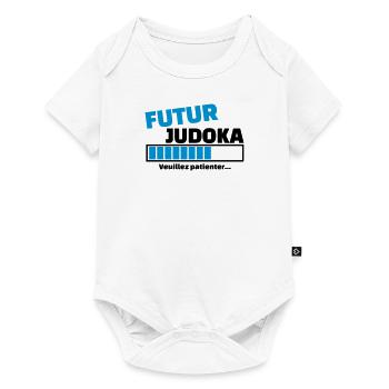 futur judoka - Body à manches courtes Premium Bébé - blanc - Devant