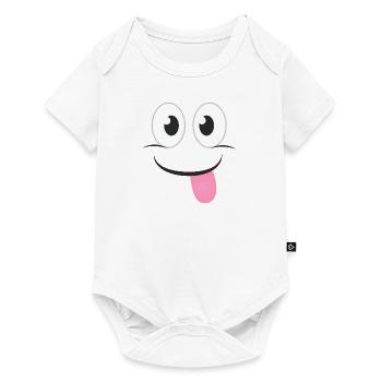 VISAGE NAUGHTY - Chemises cadeaux drôles de bandes dessinées - Body à manches courtes Premium Bébé - blanc - Devant