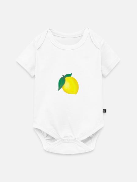 Zitrone - Baby Premium Kurzarmbody - Weiß