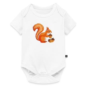 Niedliches Eichhörnchen - Baby Premium Kurzarmbody - Weiß - Vorne