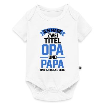 J’ai deux titres : Papy et Arrière-Grand-Pa - Body à manches courtes Premium Bébé - blanc - Devant