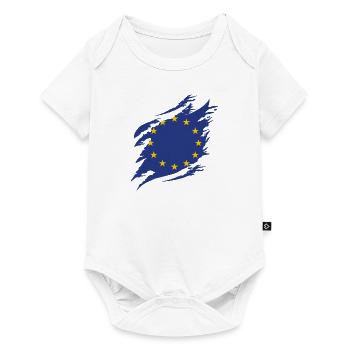 Drapeau de l’Europe EU Euro Drapeau européen - Body à manches courtes Premium Bébé - blanc - Devant