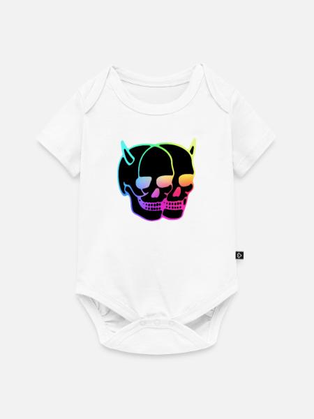 Dämonen - Totenköpfe - Baby Premium Kurzarmbody - Weiß