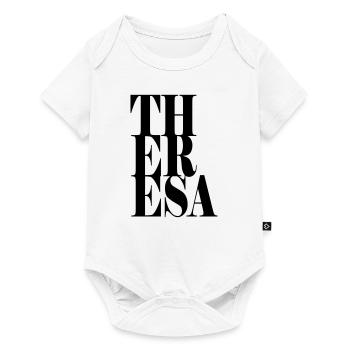 Theresa Nom Prénom Police moderne Word Art - Body à manches courtes Premium Bébé - blanc - Devant