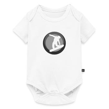 Snowboard Snowboarder Snowboard - Baby Premium short-sleeve bodysuit - white - Front