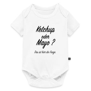 Ketchup oder Mayo - Baby Premium Kurzarmbody - Weiß - Vorne