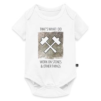 Stonemason Stone Sculptor Saying - Baby Premium short-sleeve bodysuit - white - Front