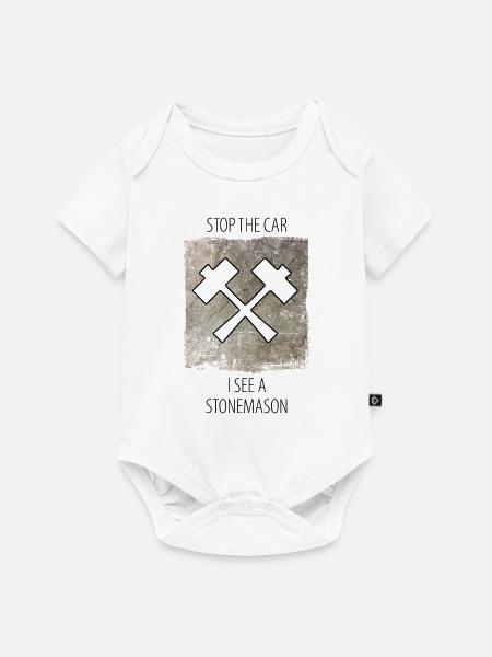 Steinmetz Steinbildhauer Spruch - Baby Premium Kurzarmbody - Weiß