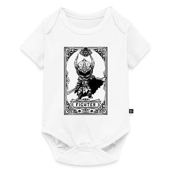 Kämpfer RPG Tarot Karte Chibi - Baby Premium Kurzarmbody - Weiß - Vorne
