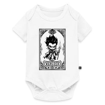 Hexenmeister RPG Tarotkarte Chibi - Baby Premium Kurzarmbody - Weiß - Vorne