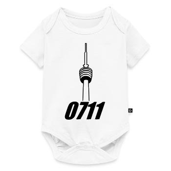 0711 - Baby Premium Kurzarmbody - Weiß - Vorne