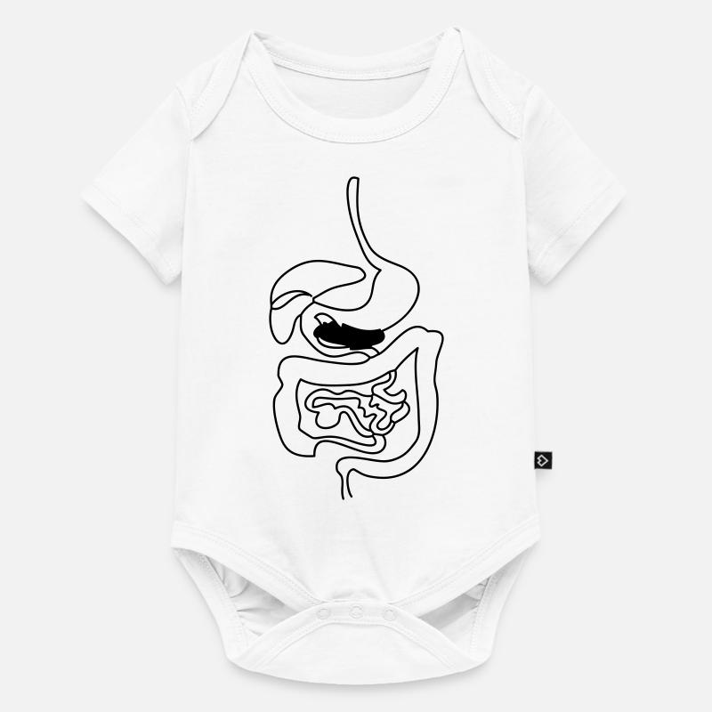 Digestive System - Body à manches courtes Premium Bébé - blanc