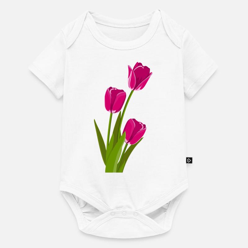 Tulpe Geschenk Geschenkidee - Baby Premium Kurzarmbody - Weiß