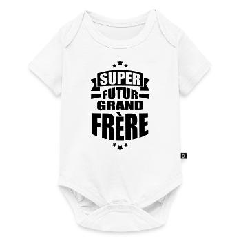 super futur grand frère - Body à manches courtes Premium Bébé - blanc - Devant