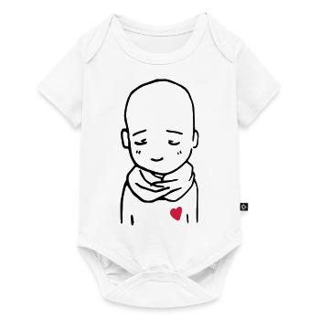 Garçon timide - Body à manches courtes Premium Bébé - blanc - Devant