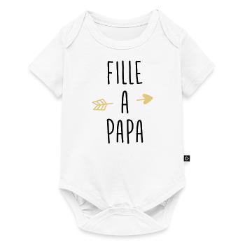 fille a papa - Body à manches courtes Premium Bébé - blanc - Devant