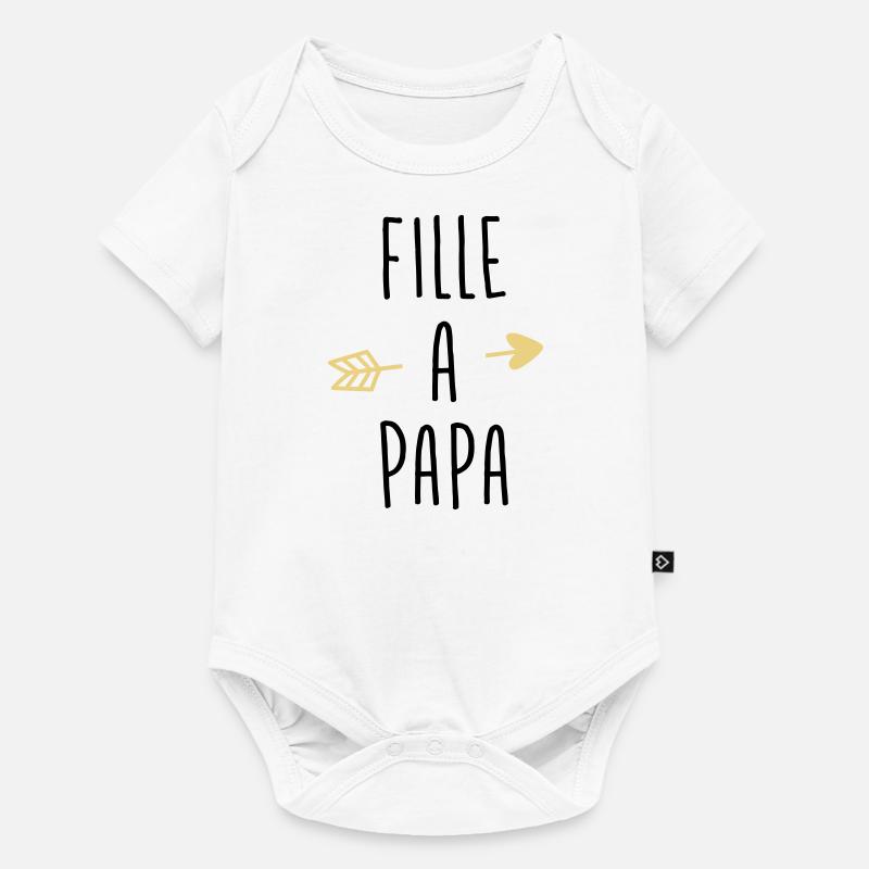 fille a papa - Body à manches courtes Premium Bébé - blanc