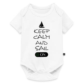 Keep Calm and sail on - Baby Premium Kurzarmbody - Weiß - Vorne