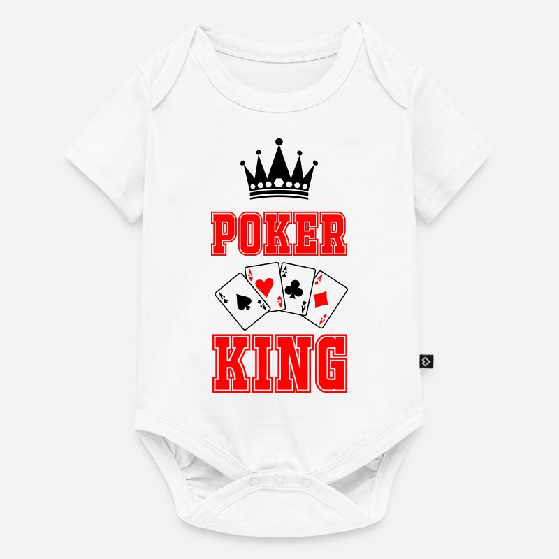 Roi du poker - Body à manches courtes Premium Bébé - blanc