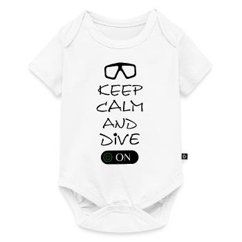 Diving Tauchen Taucherbrille - Baby Premium Kurzarmbody - Weiß - Vorne