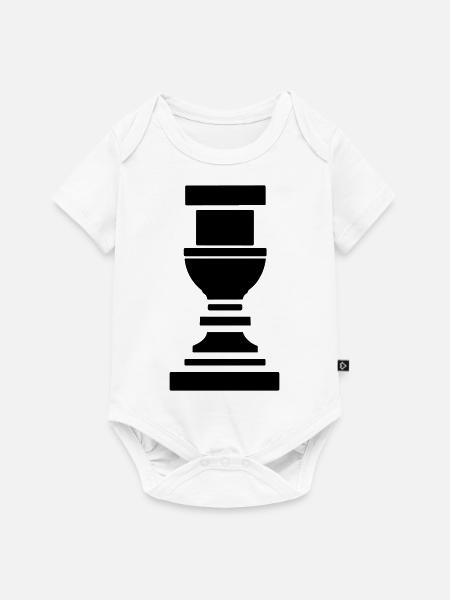 Griechische Säule - Baby Premium Kurzarmbody - Weiß