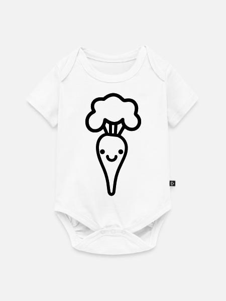 Karotte - Baby Premium Kurzarmbody - Weiß