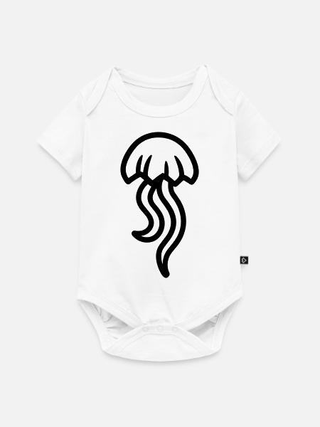 Qualle - Baby Premium Kurzarmbody - Weiß