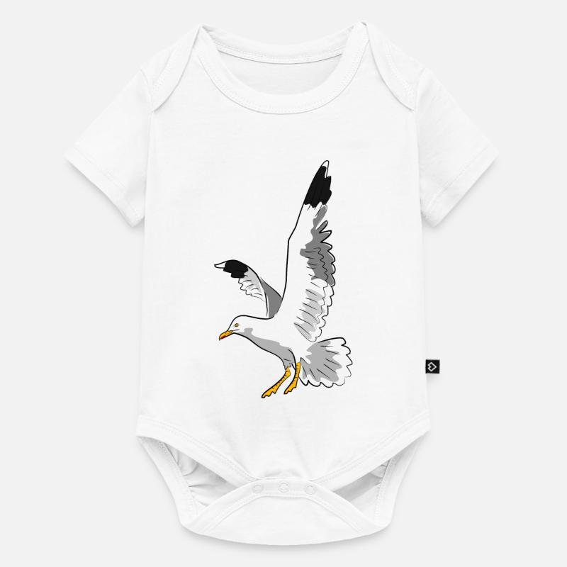 mouette - Body à manches courtes Premium Bébé - blanc