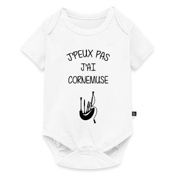 Cornemuse / Ecosse / Instrument de Musique - Body à manches courtes Premium Bébé - blanc - Devant