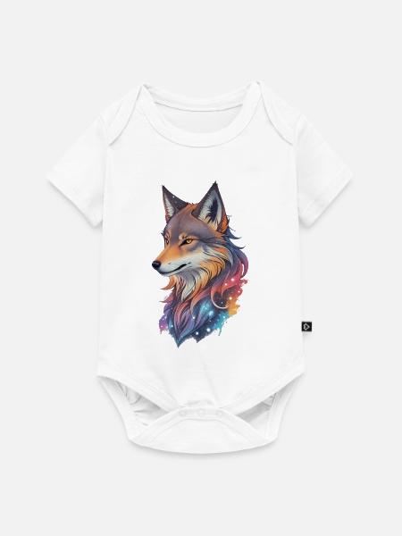 Wolf - Baby Premium Kurzarmbody - Weiß