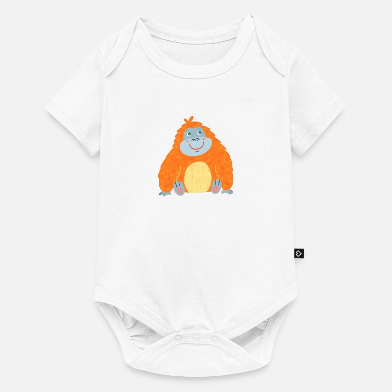 Petit orang-outan - Body à manches courtes Premium Bébé - blanc