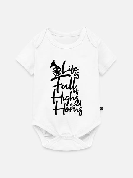 Waldhorn Witz - Baby Premium Kurzarmbody - Weiß