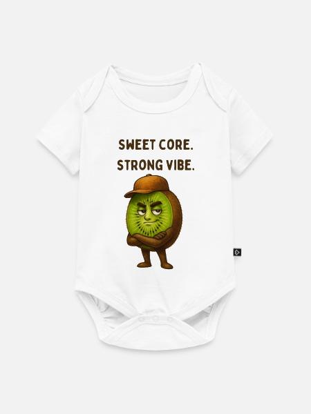 Kiwi mit kühner Attitüde - Baby Premium Kurzarmbody - Weiß