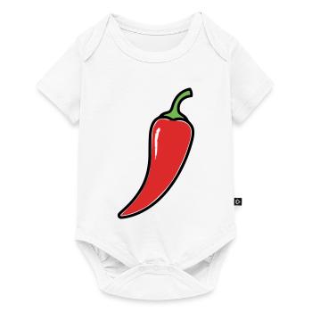 Chili Pepper Hot Comic - Baby Premium short-sleeve bodysuit - white - Front