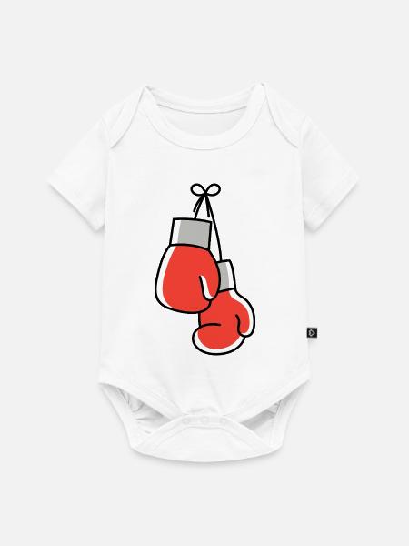 Boxen Boxhandschuhe Symbol - Baby Premium Kurzarmbody - Weiß