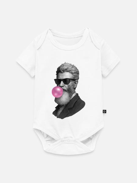 John Brown Bubble Gum. - Baby Premium Kurzarmbody - Weiß