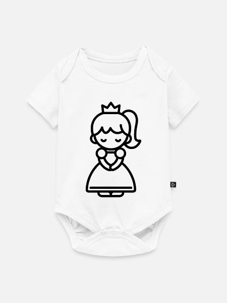 Prinzessin - Baby Premium Kurzarmbody - Weiß