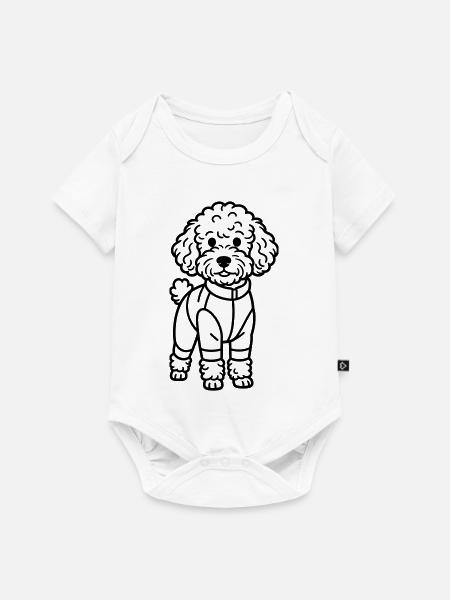 Spoodle Dog - Baby Premium Kurzarmbody - Weiß