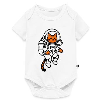 cat in space - Baby Premium short-sleeve bodysuit - white - Front