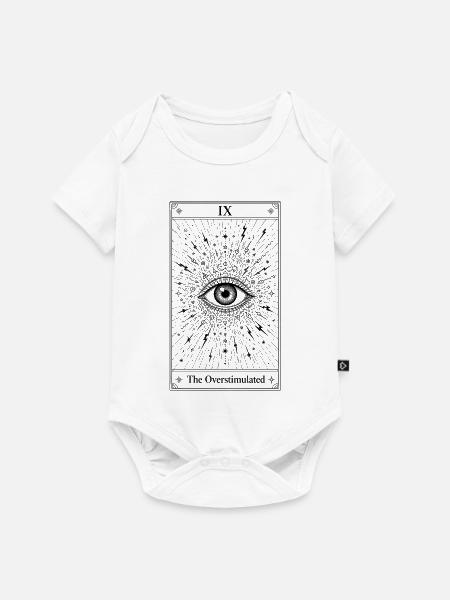 Reizüberflutet | Tarotkarte Humor - Baby Premium Kurzarmbody - Weiß