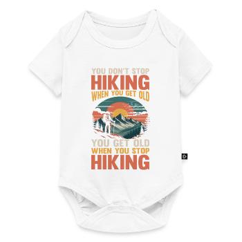Hiking Mountain Trail Backpacking Outdoors Poaching - Baby Premium short-sleeve bodysuit - white - Front