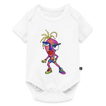 Neon Wild Cartoon Portrait - Baby Premium short-sleeve bodysuit - white - Front