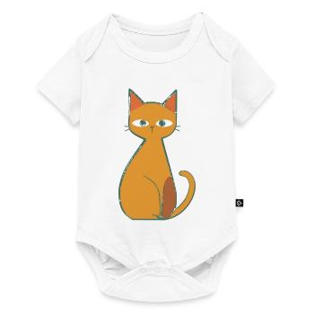 Lässig Wie Eine Katze - Baby Premium Kurzarmbody - Weiß - Vorne